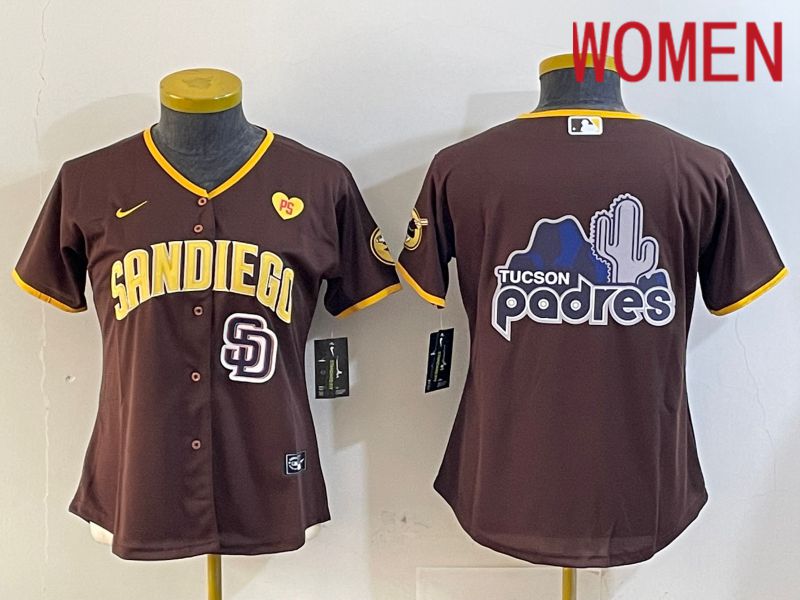 Women San Diego Padres Blank Browm Game 2024 Nike MLB Jersey style 8